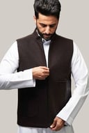 سديرية جوخ وجهين أسود و بني W122