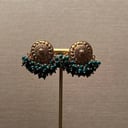 pearly earrings - green - #25