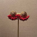 Pearly earrings - red - #22