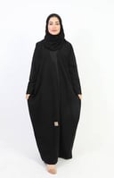 عباية كلاسيك لف كويتي مطرزة من الأمام