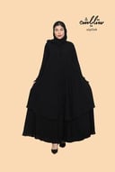 عباية كويتي باللون الأسود مطرزة