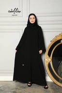 عباية سبيشل باللون الأسود مزينة بشك