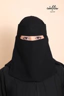 نقاب ستايلش مغاطين طويل بربطة ناعمه