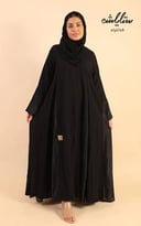 عباية كريب باللون الاسود 