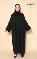 عباية لف باللون الاسود مزين بكرستال 