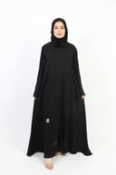 عباية كويتي كلوش مع كلفة من الخلف