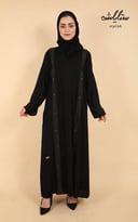 عباية لف أنيقة باللون الأسود
