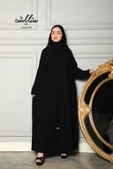عباية خليجي باللون الأسود بشك ناعم