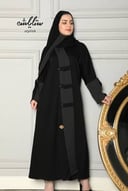 عباية ستايلش لف باللون الأسود