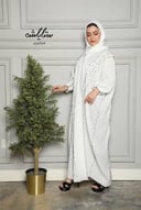عباية كريب لف بتطريز ناعم