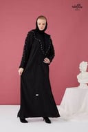 عباية لف خليجي باللون الأسود