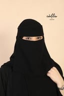 نقاب ستايلش مغاطين مع مقوي طويل بربطة ناعمه