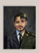لوحة دمج صورتين من الطفولة إلى الشرف العسكري 