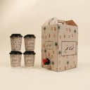 بوكس قهوة ورقي مع 4 اكواب 