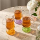 Elegant tea glasess 6 color  hand made