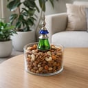 علبة ضيافه بمسكه مصنوعه بفن النفخ قطر 15 cm