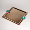 BLUE EYE SQUARE TRAY GOLD