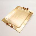 Large Gold Tray w/ Precious Stone