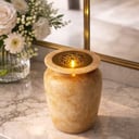 ALABASTER URN CANDLE HOLDER 