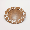 Wood Tray w/ Mother of Pearl Calligraphy