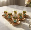 BLUE EYE TEA GLASSES SET OF 6 
