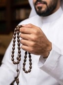 مسباح خشب قرفة طبيعي - قصة برميلية بنقوش عسيلة ورائحة عطرية | فخامة التراث الأصيل