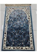 سجادة صلاة مضادة للانزلاق بسمك 4 ملم - اسلامية مقاس 110 × 70 بتصميم اقواس محراب سجاد الروضة البولي