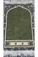 سجادة صلاة باللون الأخضر الزيتوني (الزيتي)،