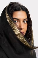 طرحه حرير ناعم بنقشات زري (نقشه ٢)