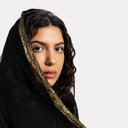 طرحه شيفون خشن بنقشات زري (نقشه ٢)