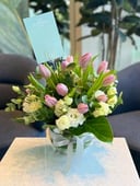 Bloom Tulip and Eustoma - S vase