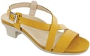 Nouveau Cross Strap Heel Sandal - Mustard