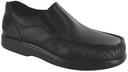 Side Gore Slip On Loafer - Black Smooth