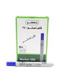 قلم روكو Marker 350  باكت12 حبه رأس دائري ، أزرق