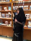 عباية ملكي بتطريز كرستال واكمام شيفون