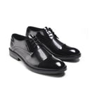 CUCA Black Cap Toe Oxford Formal Shoes