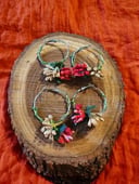 Christmas Red and gold berries earrings