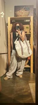 Extra large off white bag