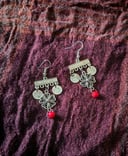 Silver colored flower earrings
