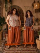 Plus size ballon shape pants