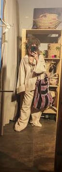 Heavy duty striped Reda bag