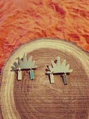 Half Sun brass gold plated earrings