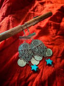 Boho style earrings with blue star