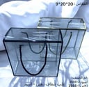 علب هدايا شفافة ذهبية وسوداء (12 علبة)