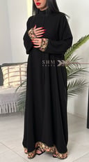108# عباية بكلفة هندية سوداء