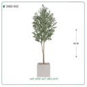 شجرة زيتون صناعية ( ارتفاع 220 سم ) حوض فيبر