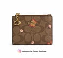 Coach bifold wallet with flowers
