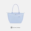 Longchamp green line le pliage medium size in sky blue