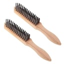 Rough aluminum floor brush with wood handle
