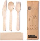 Wooden dining set: spoons + knife + fork + napkins, 500 pieces